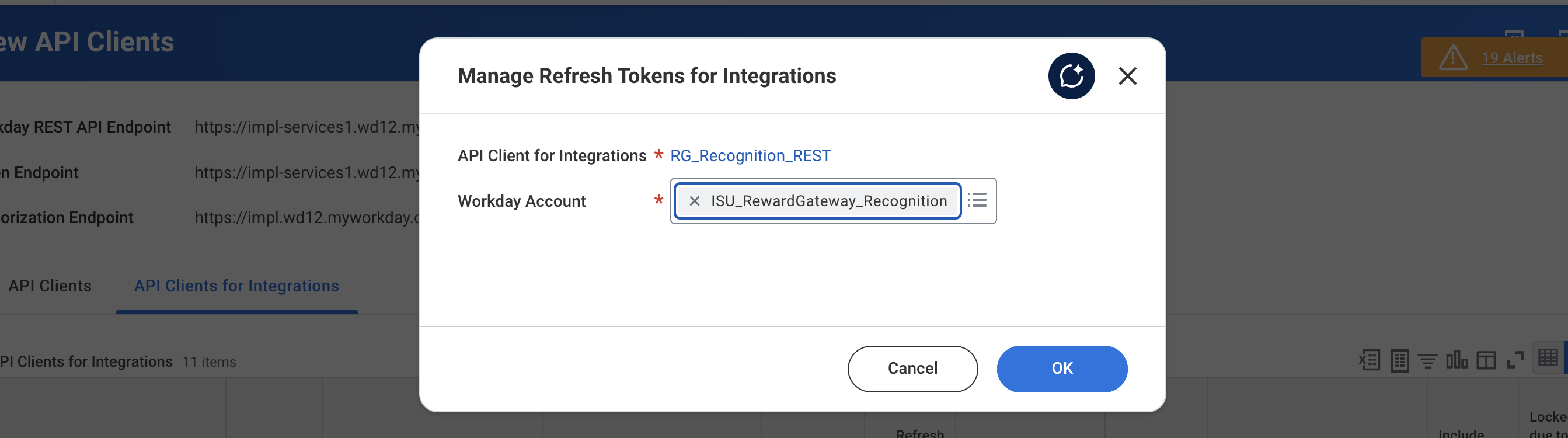 Manage Refresh Tokens for Integration