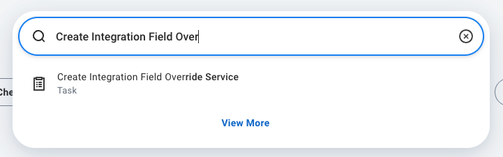 Create Integration Field Override Service