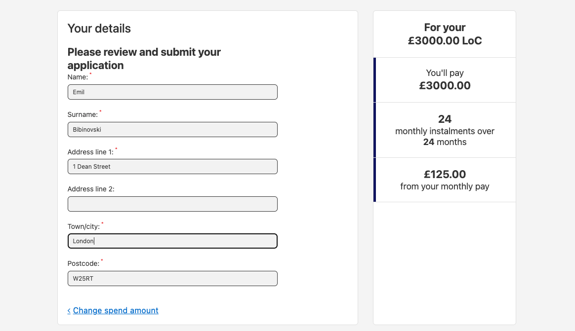 fill in your details