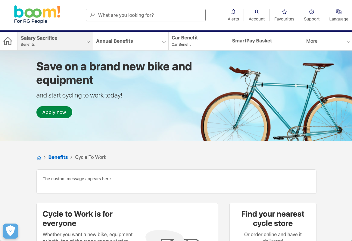 cycle to work landing page