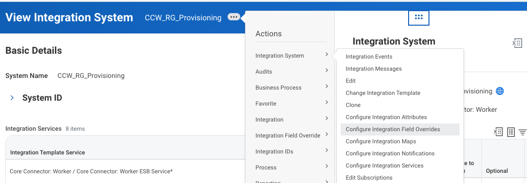 Configure Integration Field Overrides