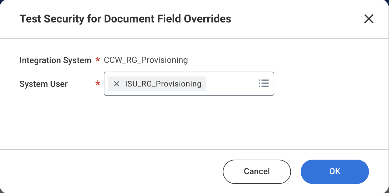 Test Security for Document Field Overrides