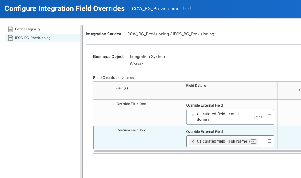 Fields Override Service