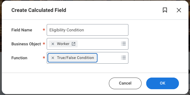 Create Calculated field - Function - True/False Condition