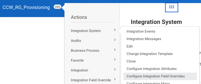 Configure Integration Field Overrides