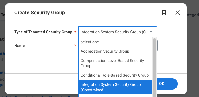 Create Security Group - Integration System Security Group (Constrained)