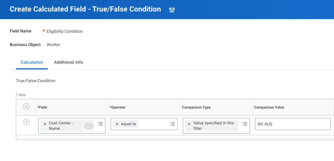 Create Calculated Field - Calculation