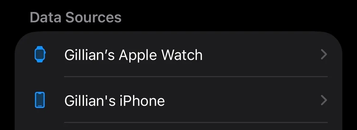 Data Sources - Apple Watch