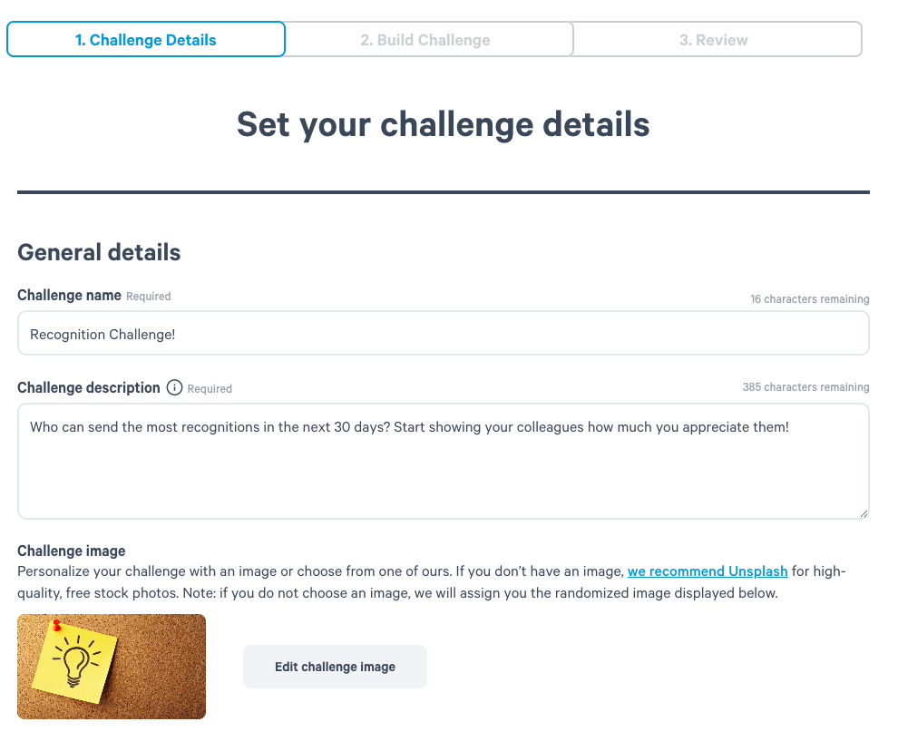 set your challenge