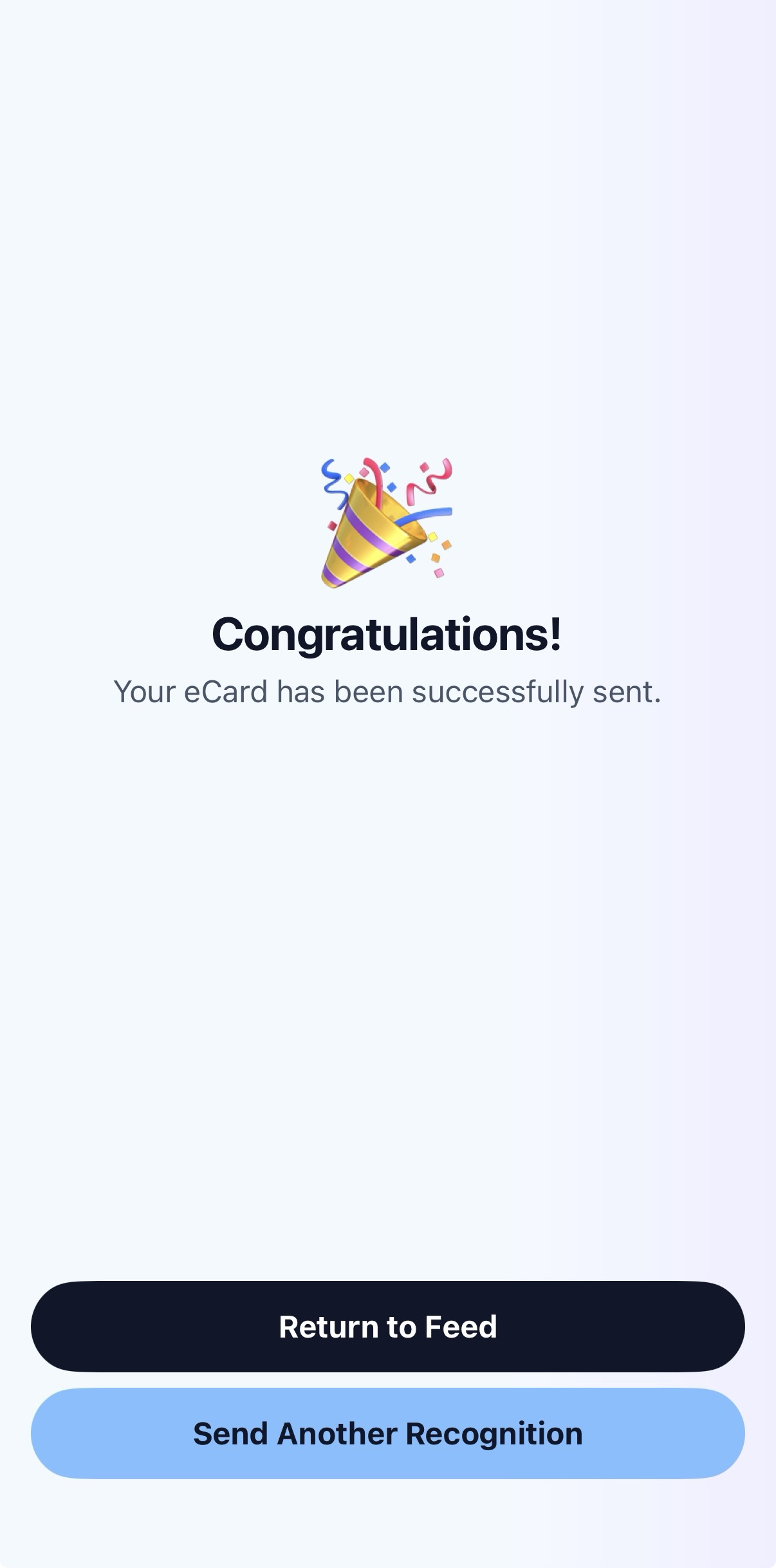 Recognition sent message