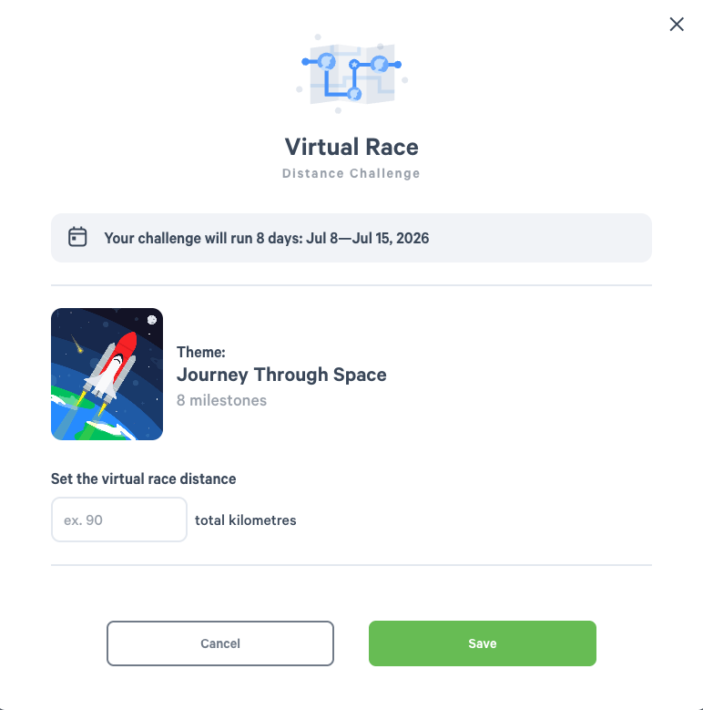 Virtual Race - Save button