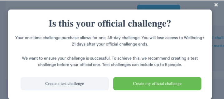 one time challenge banner message in the Wim