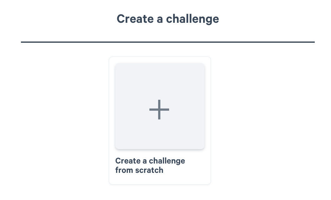 Create a challenge