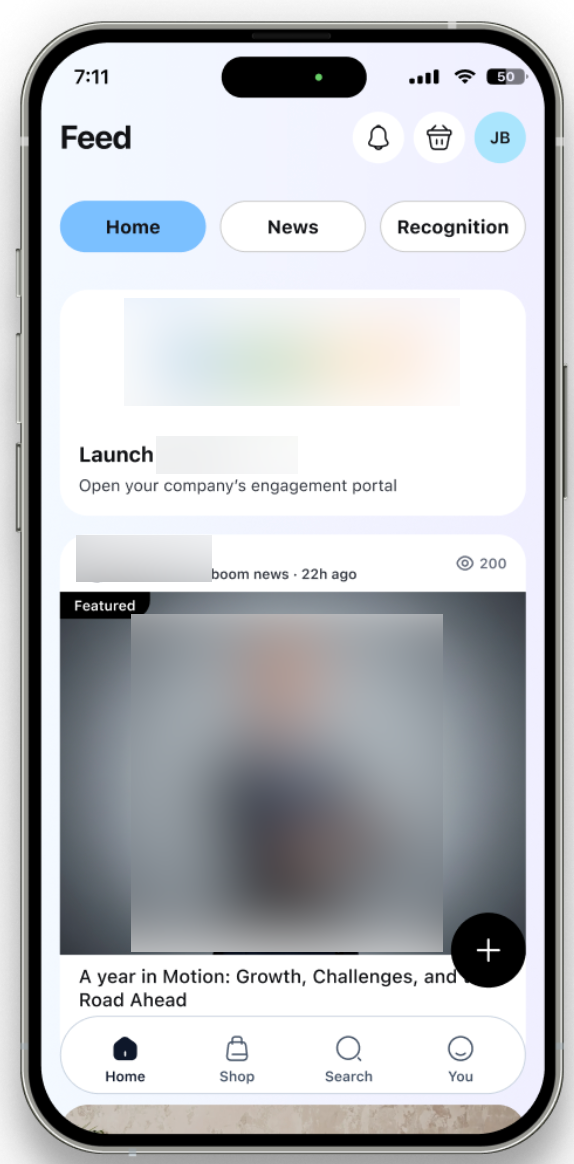 Feed on the Engage App