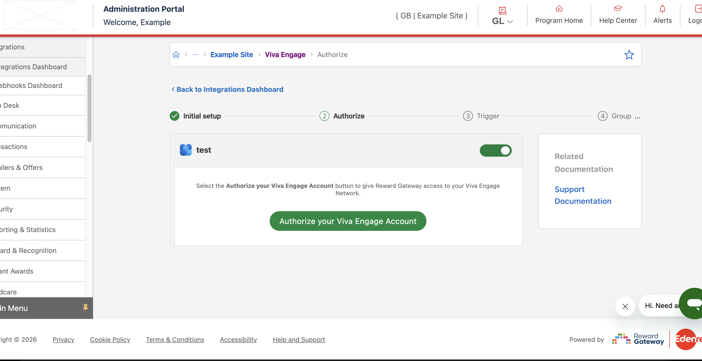 Authorize your Viva Engage Account