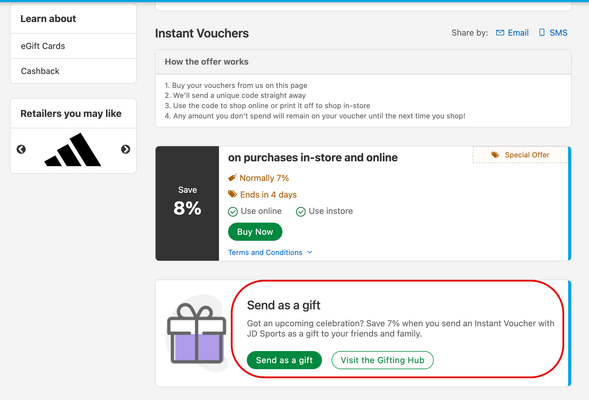 Instant Vouchers