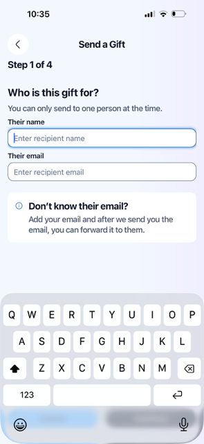 Adding email for recipient