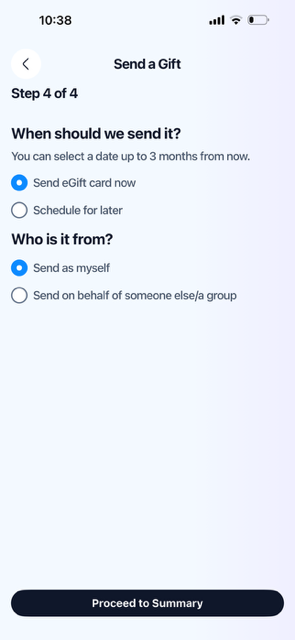 Sending gift