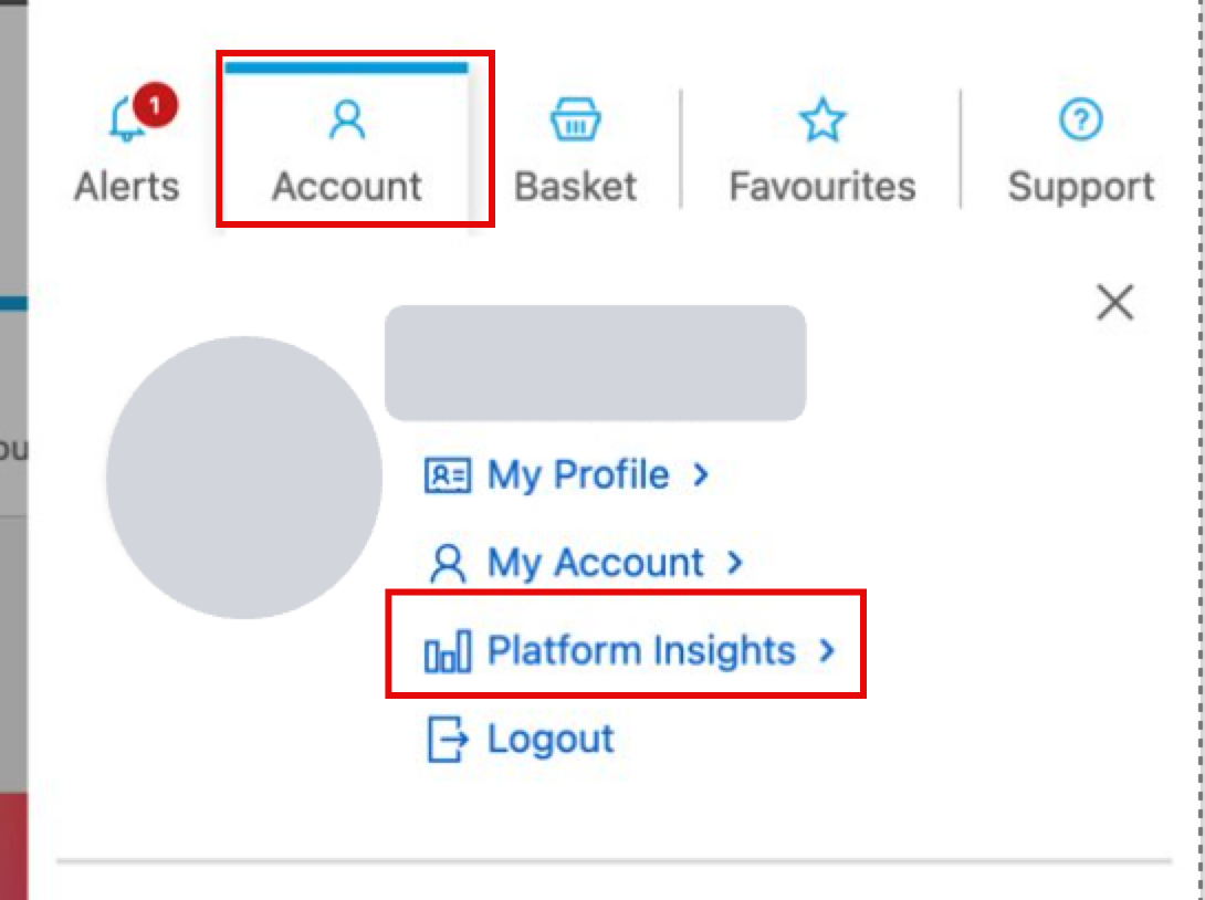 platform insights link within the benefits platform