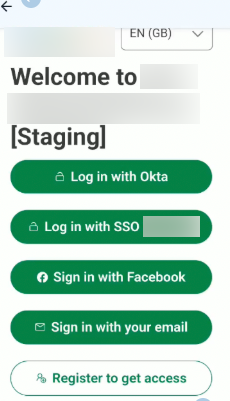 Selecting SSO provider