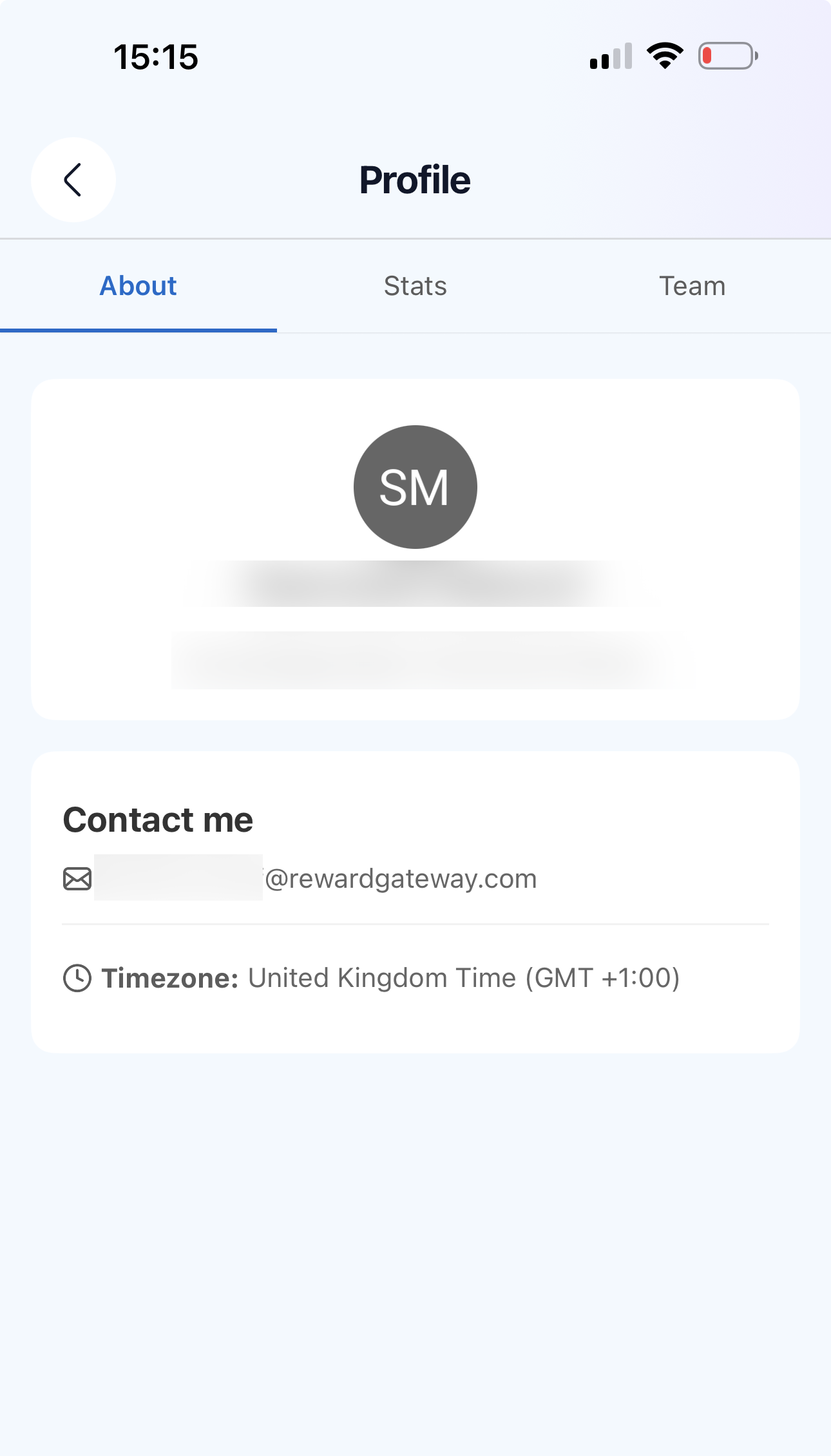 Profile on Engage App
