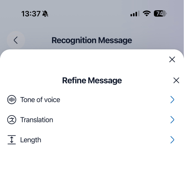 Refine Message
