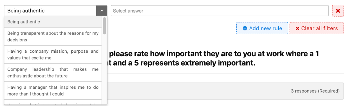 question filter