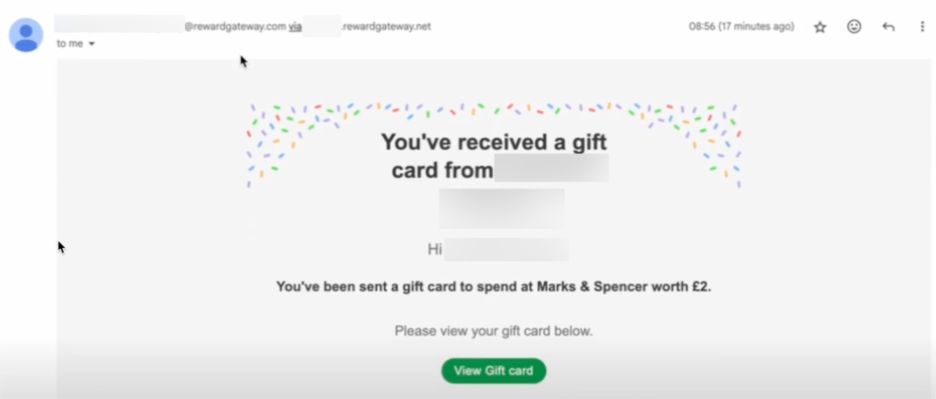 Receiving a gift